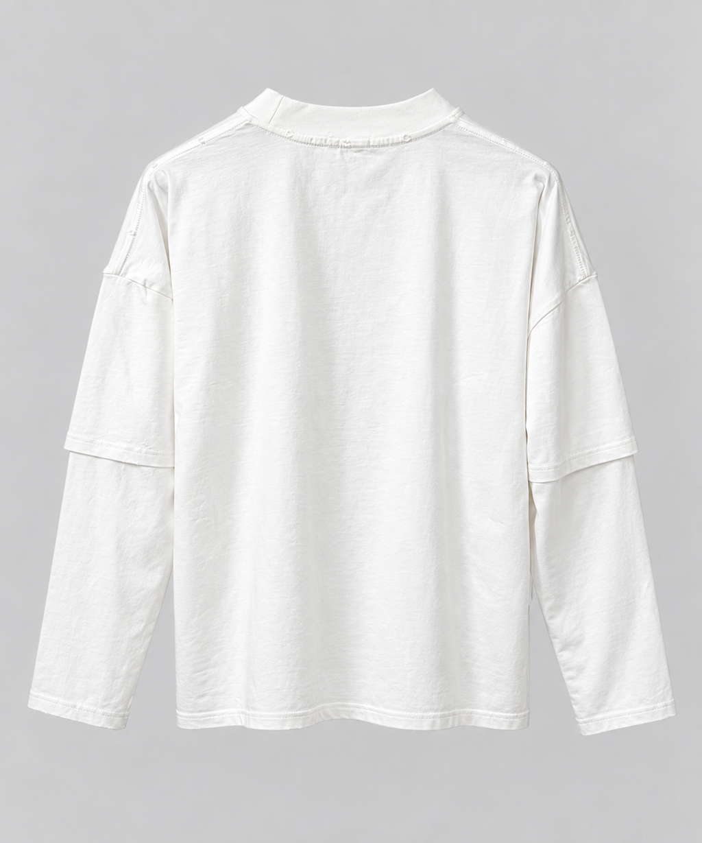 Longsleeve TEXT – Bianco