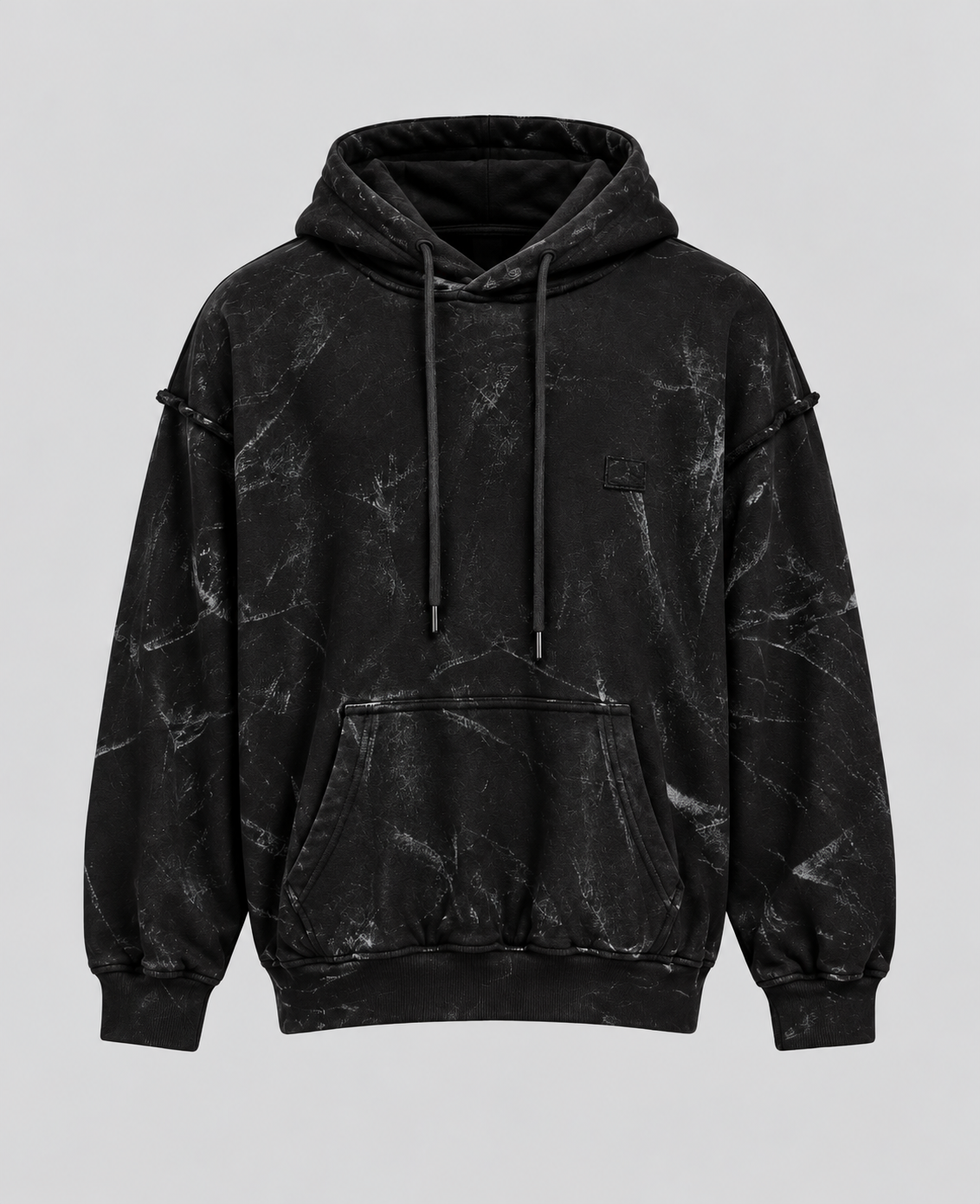 Felpa ACID WASH – Nero
