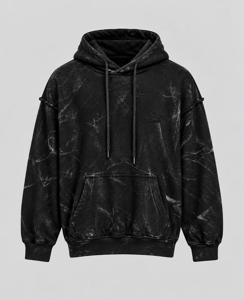 Felpa ACID WASH – Nero