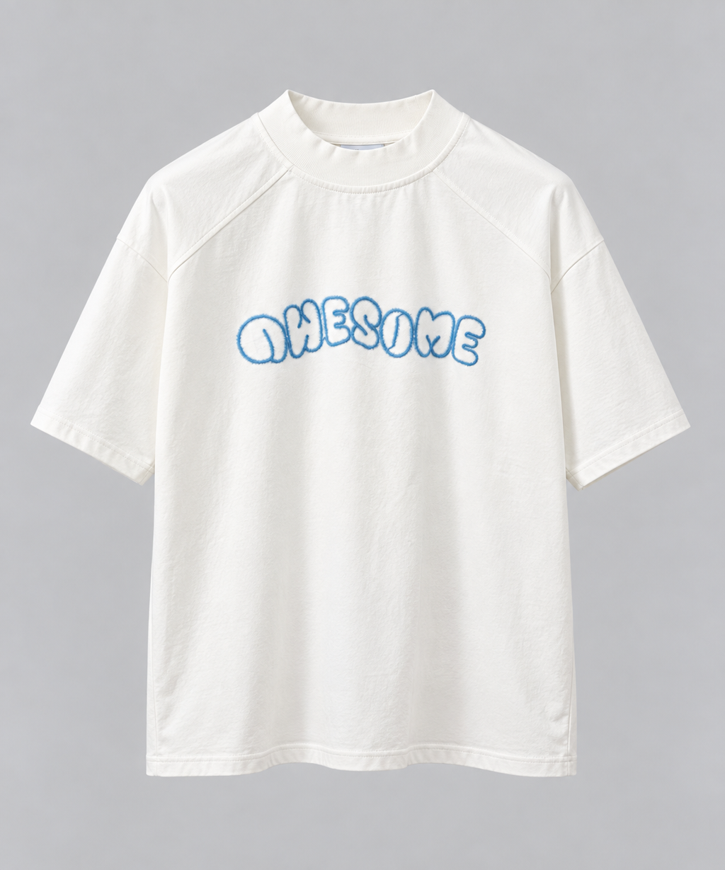 T-shirt AWESOME – Bianco