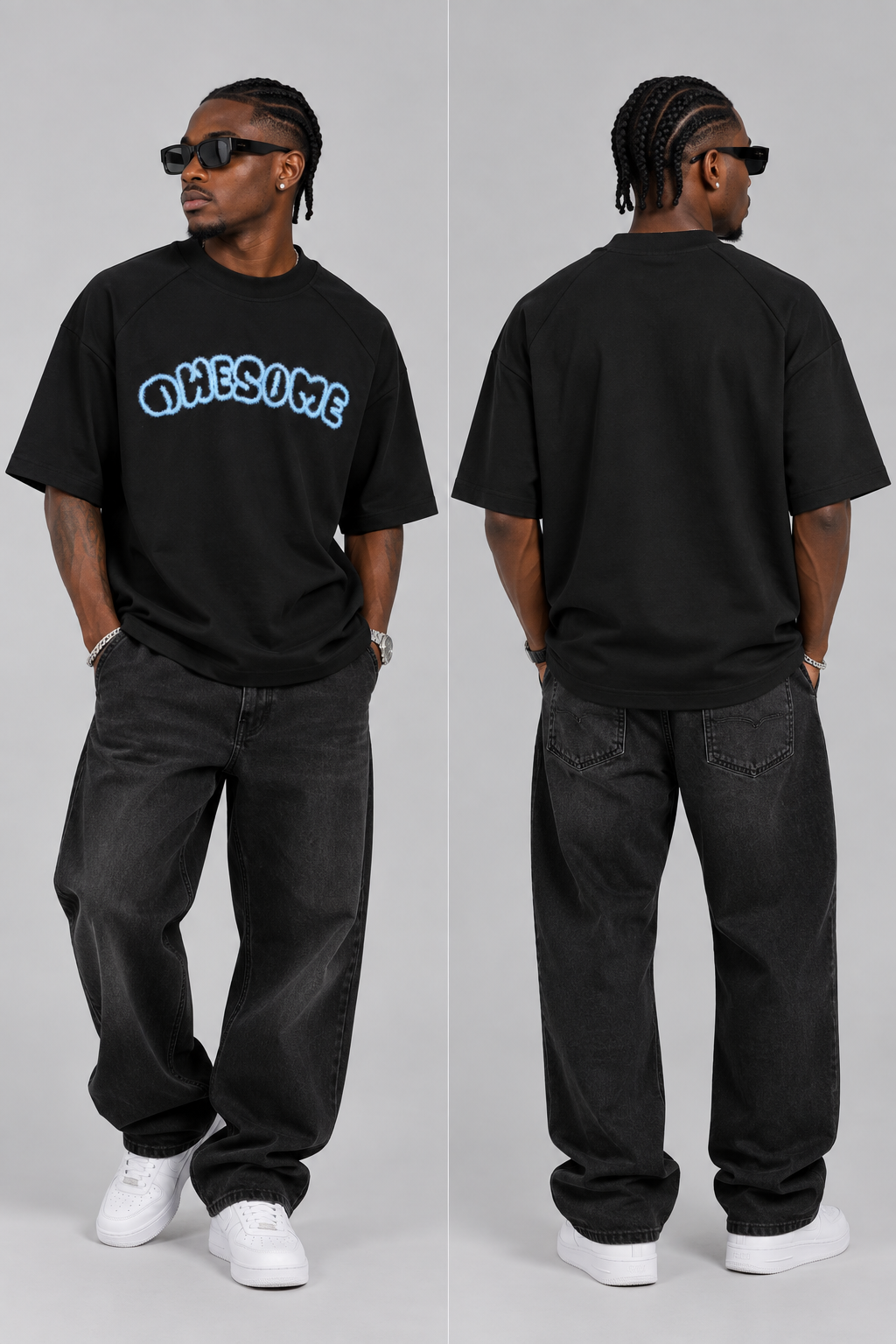 T-shirt AWESOME – Nero