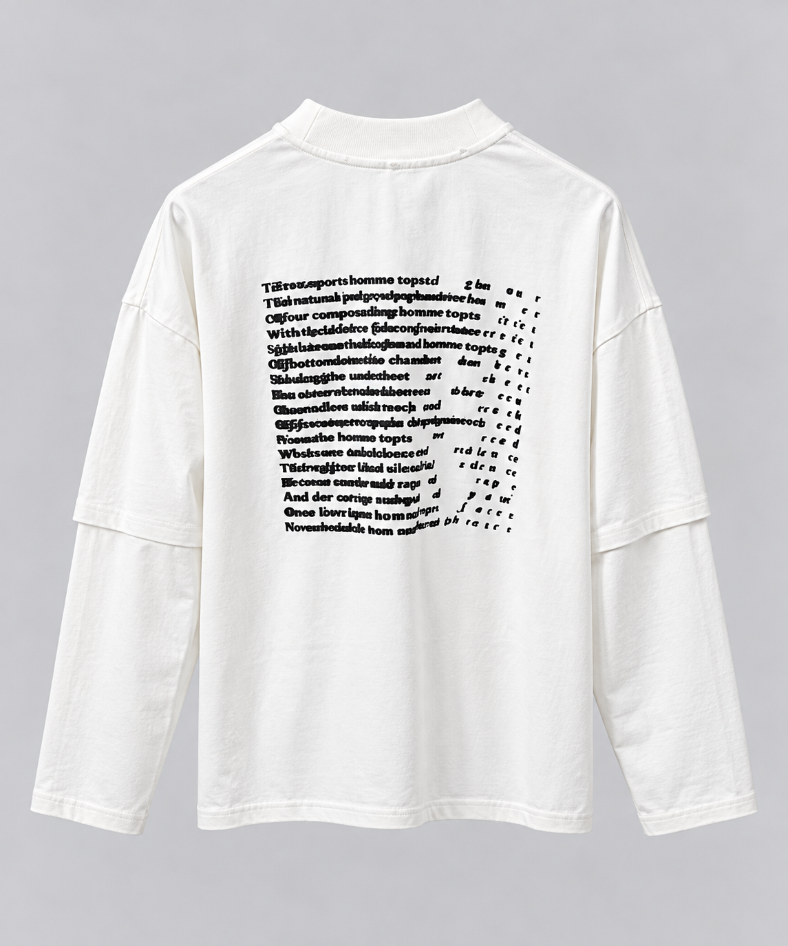 Longsleeve TEXT – Bianco